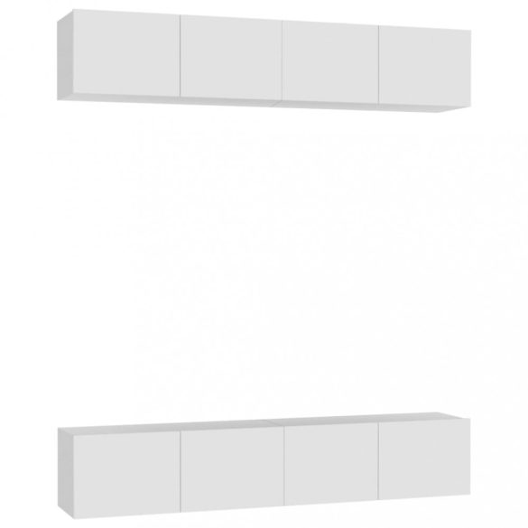 4 db fehér szerelt fa TV-szekrény 80 x 30 x 30 cm