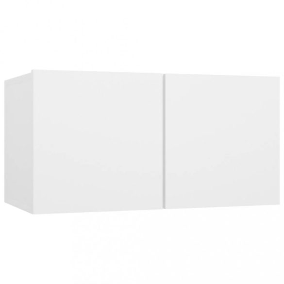 5 részes fehér szerelt fa TV-szekrényszett