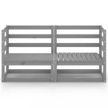 kétszemélyes szürke tömör fenyőfa kerti kanapé