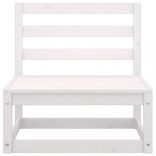 négyszemélyes fehér tömör fenyőfa kerti kanapé