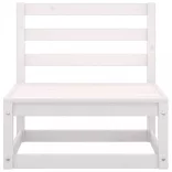 négyszemélyes fehér tömör fenyőfa kerti kanapé