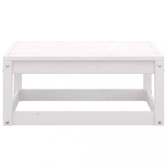 8 részes fehér tömör fenyőfa kerti bútorgarnitúra