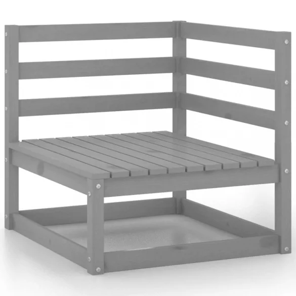 8 részes szürke tömör fenyőfa kerti ülőgarnitúra