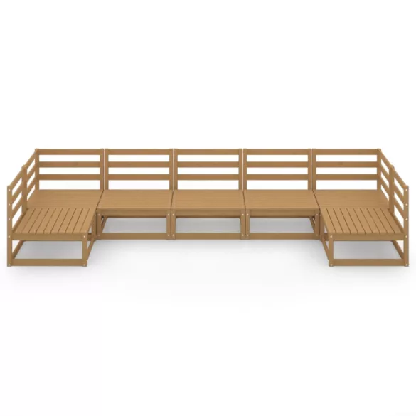 7 részes tömör fenyőfa kerti ülőgarnitúra