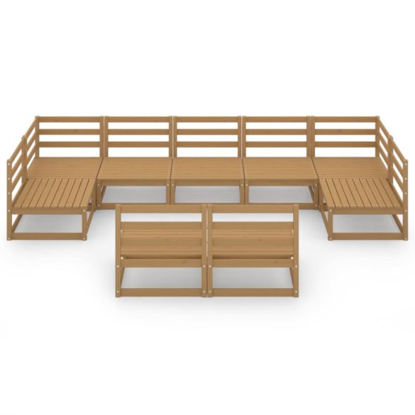 9 részes tömör fenyőfa kerti ülőgarnitúra