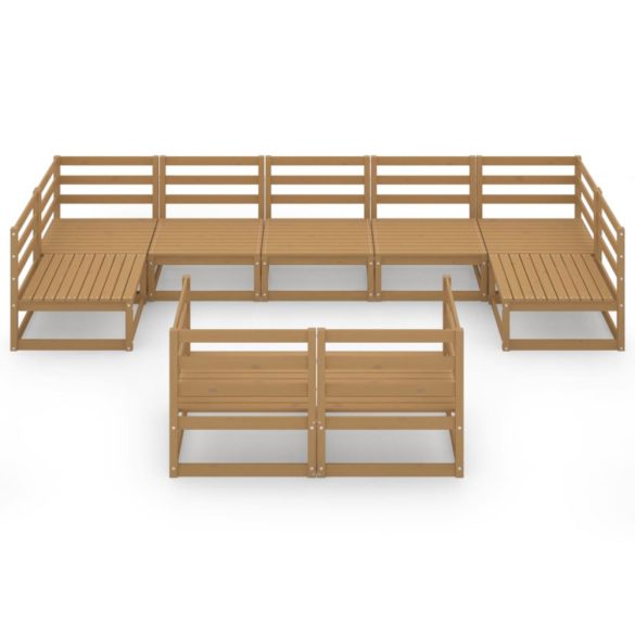 9 részes tömör fenyőfa kerti ülőgarnitúra