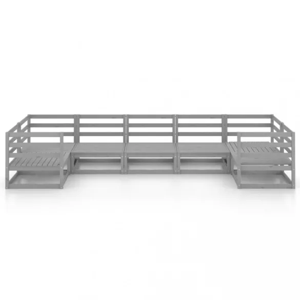 7 részes tömör fenyőfa kerti ülőgarnitúra