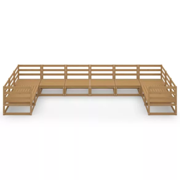 10 részes tömör fenyőfa kerti ülőgarnitúra