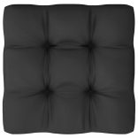 háromszemélyes tömör fenyőfa kerti kanapé párnákkal