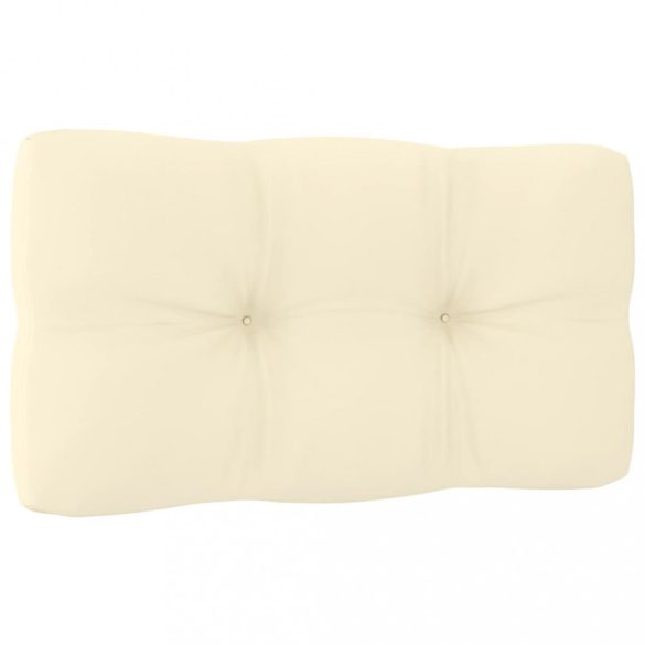 négyszemélyes tömör fenyőfa kerti kanapé párnákkal