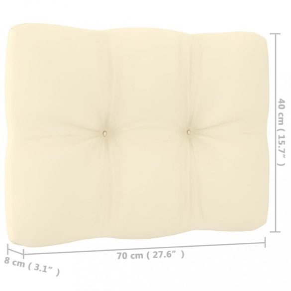 négyszemélyes tömör fenyőfa kerti kanapé párnákkal