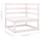 8 részes tömör fenyőfa kerti ülőgarnitúra párnákkal