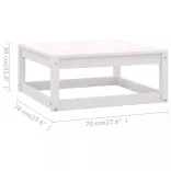 8 részes tömör fenyőfa kerti ülőgarnitúra párnákkal