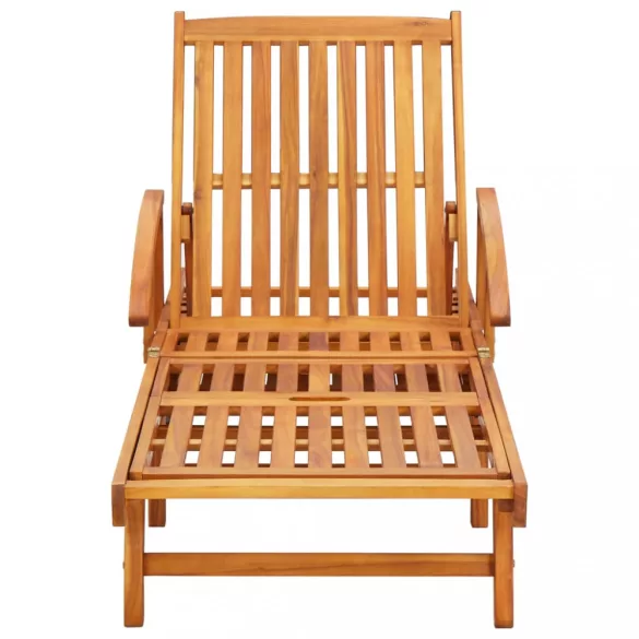 2 db tömör akácfa napozóágy párnákkal