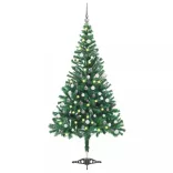 megvilágított műkarácsonyfa 230 ággal gömb szettel 120 cm