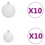 megvilágított műkarácsonyfa 910 ággal gömb szettel 210 cm