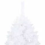 fehér PVC megvilágított műkarácsonyfa gömb szettel 120 cm