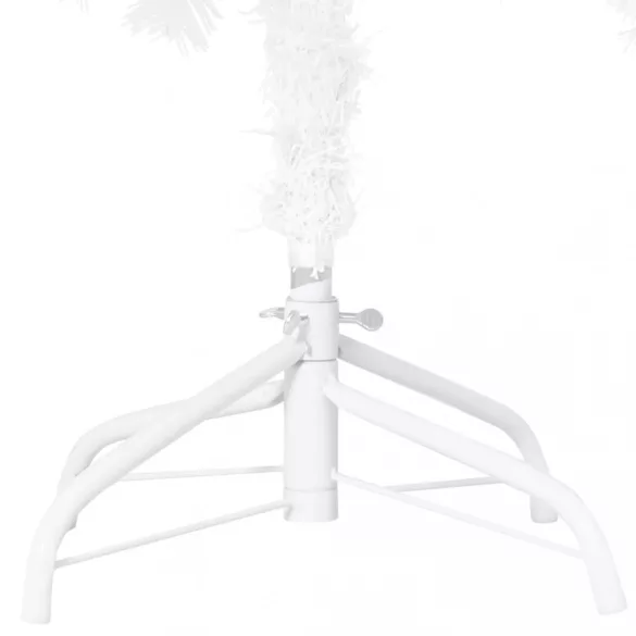 fehér PVC megvilágított műkarácsonyfa gömb szettel 120 cm