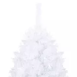 fehér PVC megvilágított műkarácsonyfa gömb szettel 150 cm