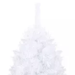 fehér PVC megvilágított műkarácsonyfa gömb szettel 180 cm