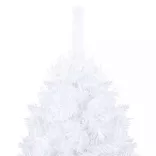 fehér PVC megvilágított műkarácsonyfa gömb szettel 210 cm