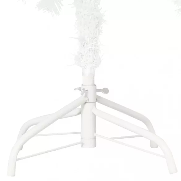 fehér megvilágított műkarácsonyfa gömb szettel 210 cm