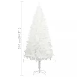 fehér megvilágított műkarácsonyfa gömb szettel 240 cm