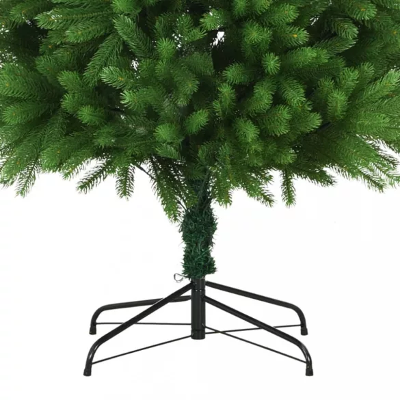 zöld megvilágított műkarácsonyfa gömb szettel 240 cm