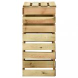 4 db lécezett impregnált fenyőfa kerti komposztáló 80x50x100 cm