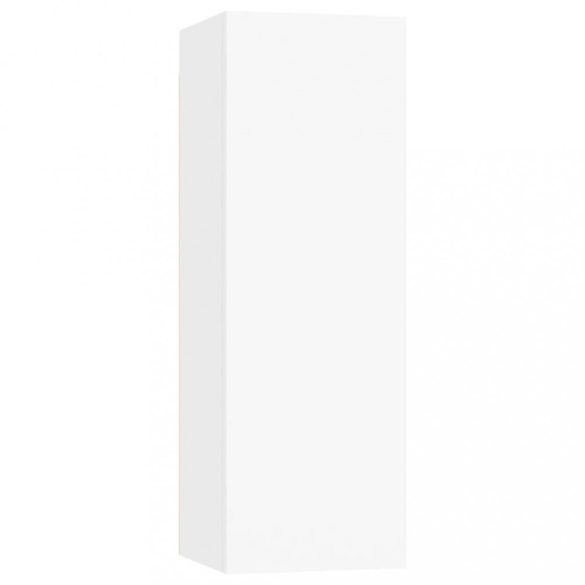 8 részes fehér szerelt fa TV-szekrényszett