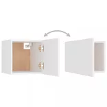 3 részes fehér szerelt fa TV-szekrényszett