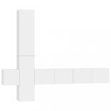 5 részes fehér szerelt fa TV-szekrényszett