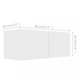 3 részes fehér szerelt fa TV-szekrényszett