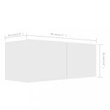 6 részes fehér szerelt fa TV-szekrényszett