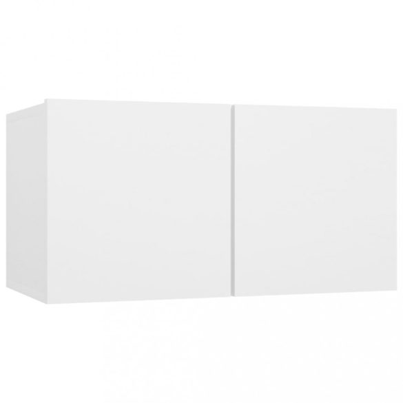 10 részes fehér szerelt fa TV-szekrényszett