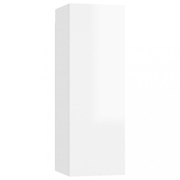 10 részes fehér szerelt fa TV-szekrényszett