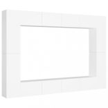 8 részes fehér szerelt fa TV-szekrényszett