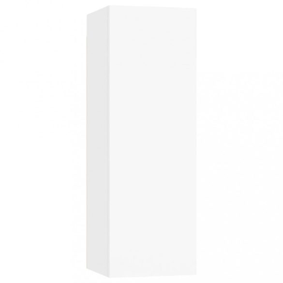 8 részes fehér szerelt fa TV-szekrényszett