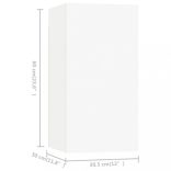 4 részes fehér szerelt fa TV-szekrényszett