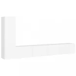 3 részes fehér szerelt fa TV-szekrényszett