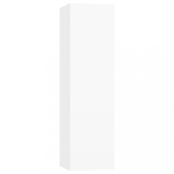 4 részes fehér szerelt fa TV-szekrényszett