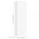 4 részes fehér szerelt fa TV-szekrényszett