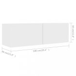 4 részes fehér szerelt fa TV-szekrényszett