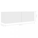 8 részes fehér szerelt fa TV-szekrényszett