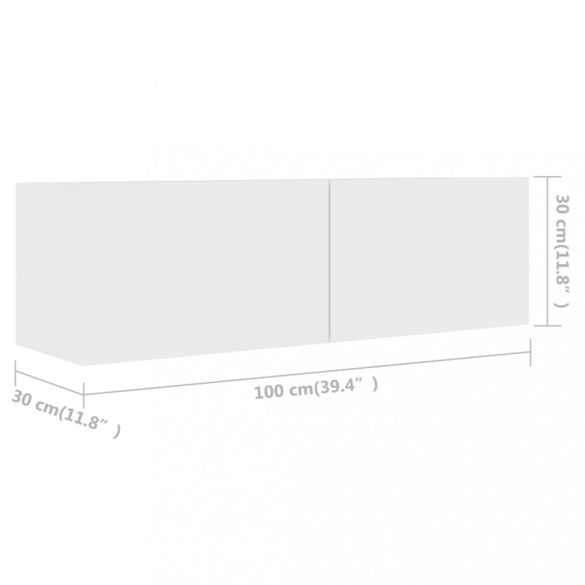 5 részes fehér szerelt fa TV-szekrényszett