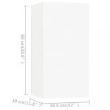 6 részes fehér szerelt fa TV-szekrényszett