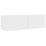 2 részes fehér szerelt fa TV-szekrényszett