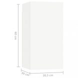 8 részes fehér szerelt fa TV-szekrényszett