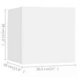 7 részes fehér szerelt fa TV-szekrényszett