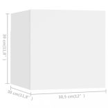 7 részes fehér szerelt fa TV-szekrényszett